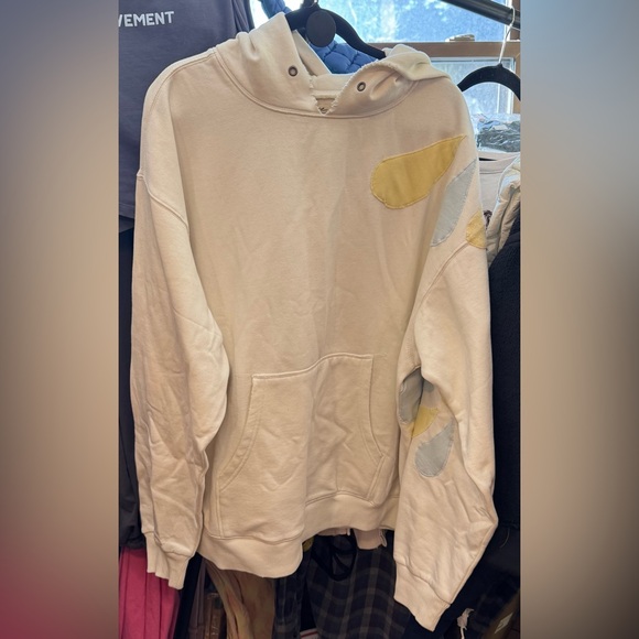 NWT Free People We The Free It's A Vibe Hoodie - ivory combo - large - Picture 6 of 9